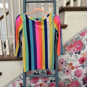 Lilly Pulitzer Waverly Top in Sun Stripe Rainbow